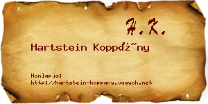 Hartstein Koppány névjegykártya